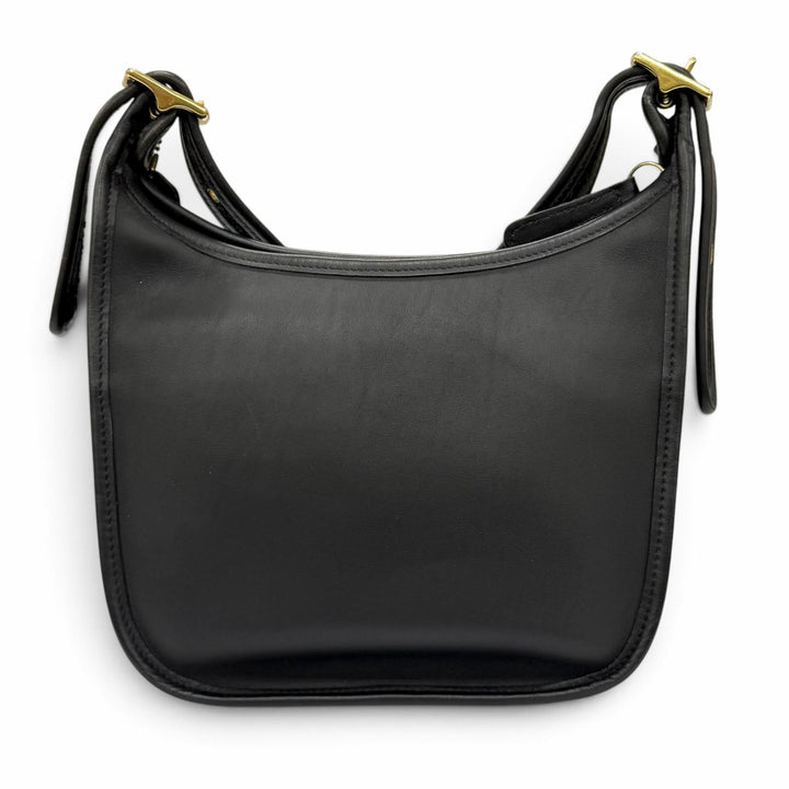 Excellent COACH Shoulder Bag Old Coach glove leather with charm black 9950