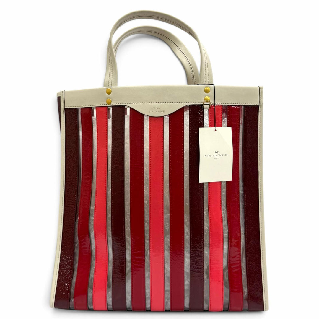Excellent Anya Hindmarch Tote Bag Multi Stripes Tote Logo-print leather Women
