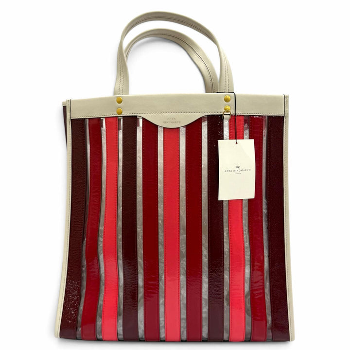 Excellent Anya Hindmarch Tote Bag Multi Stripes Tote Logo-print leather Women