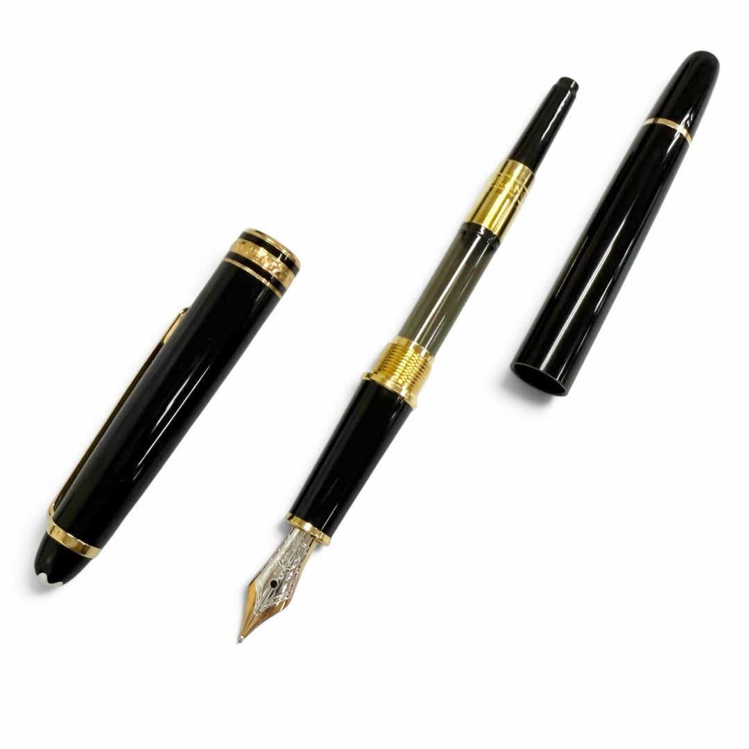 Excellent MONTBLANC fountain pen Meisterstück Classic black 14K mens