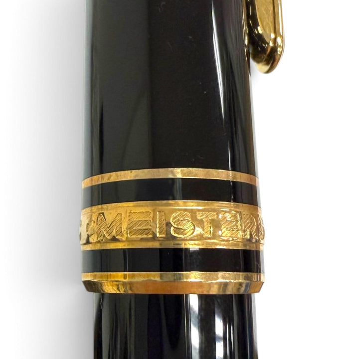 Excellent MONTBLANC fountain pen Meisterstück Classic black 14K mens