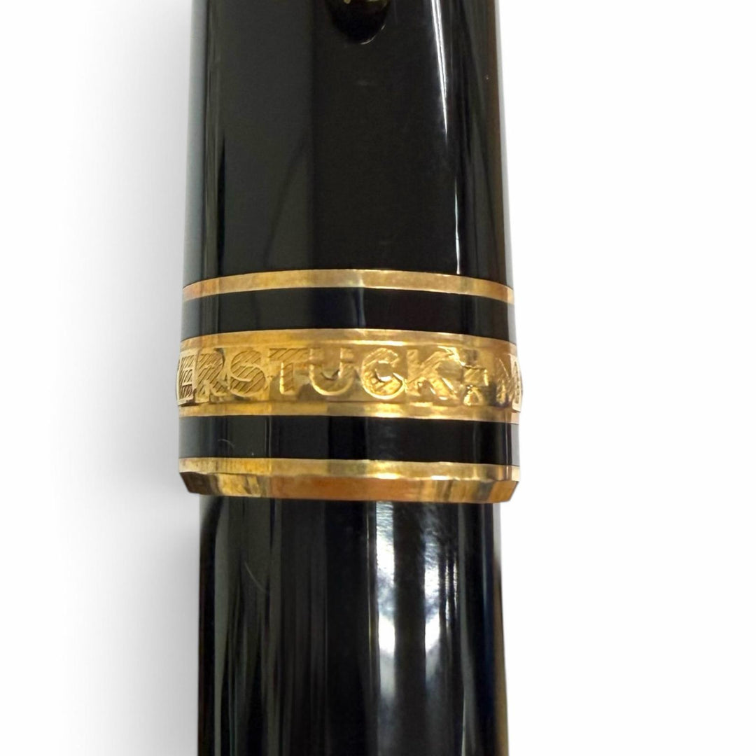Excellent MONTBLANC fountain pen Meisterstück Classic black 14K mens