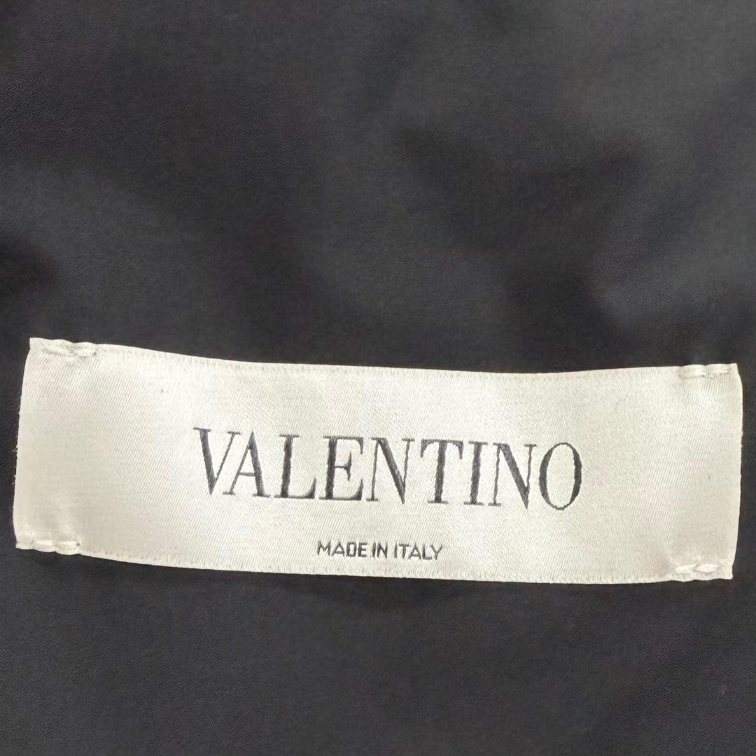 Great Valentino Down vest VLTN Logo Hooded Double Zip-Up Jacket black 50