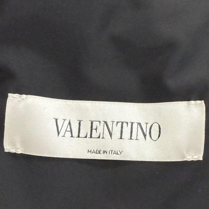 Great Valentino Down vest VLTN Logo Hooded Double Zip-Up Jacket black 50