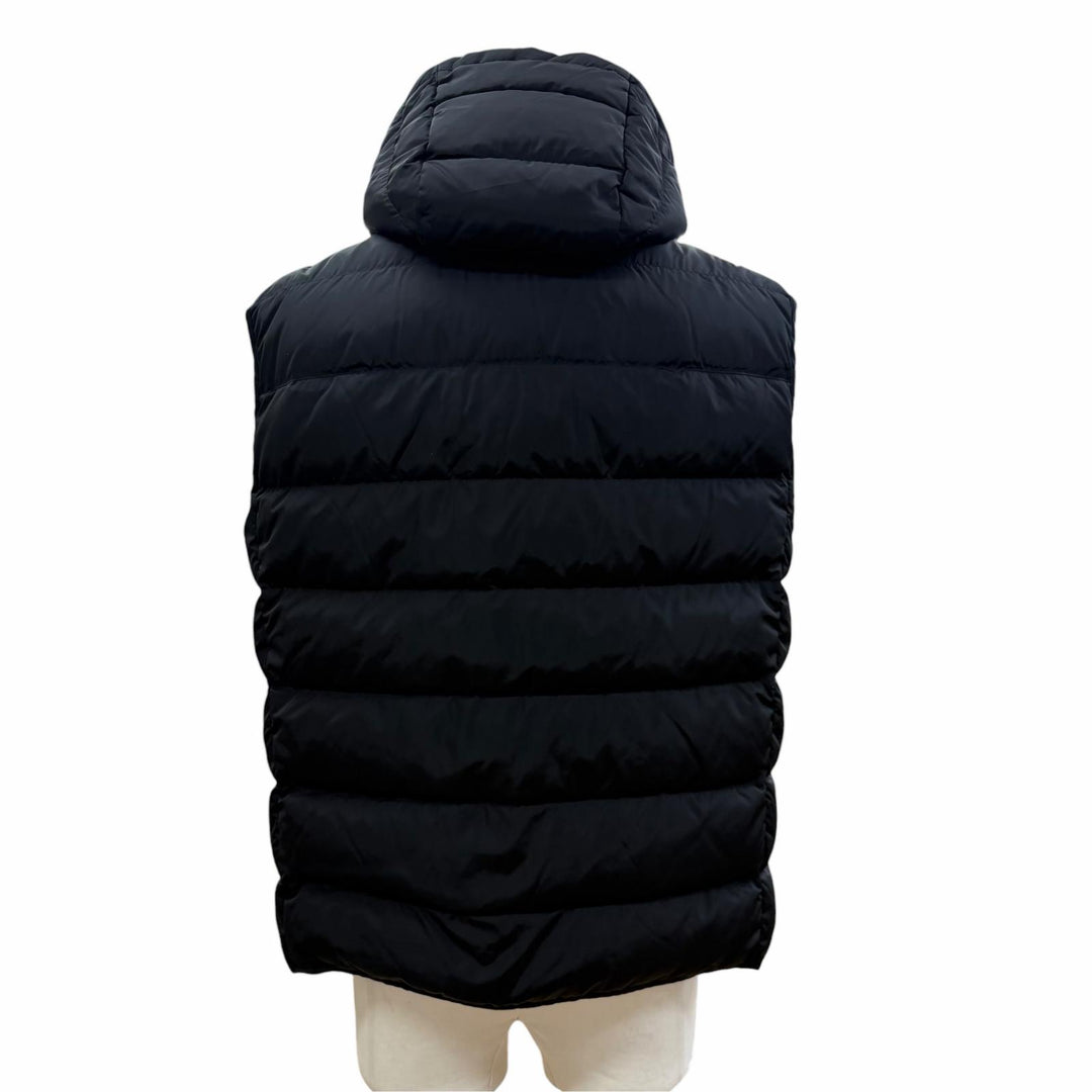 Great Valentino Down vest VLTN Logo Hooded Double Zip-Up Jacket black 50