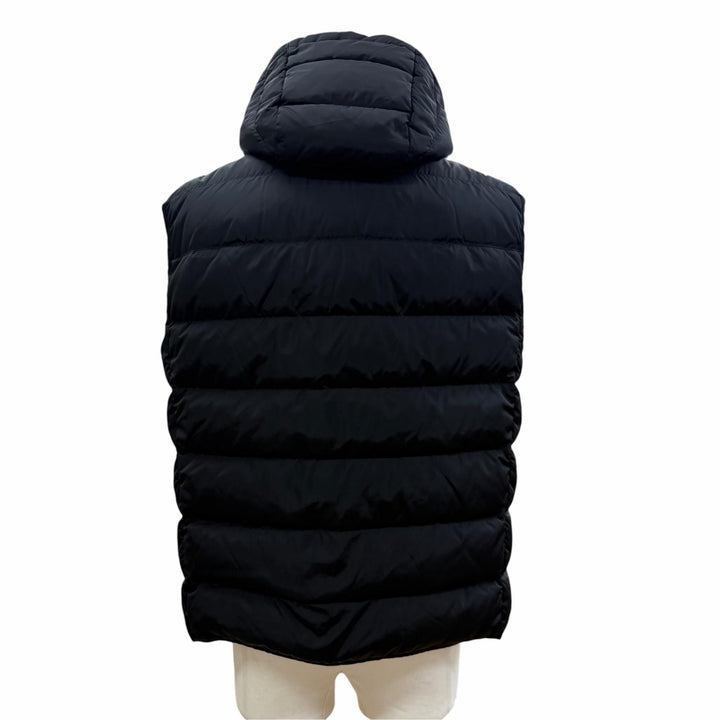 Great Valentino Down vest VLTN Logo Hooded Double Zip-Up Jacket black 50