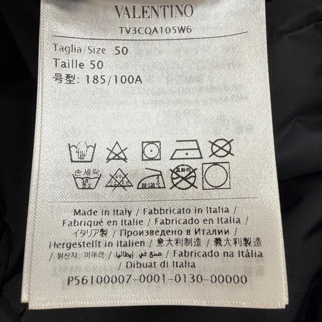 Great Valentino Down vest VLTN Logo Hooded Double Zip-Up Jacket black 50