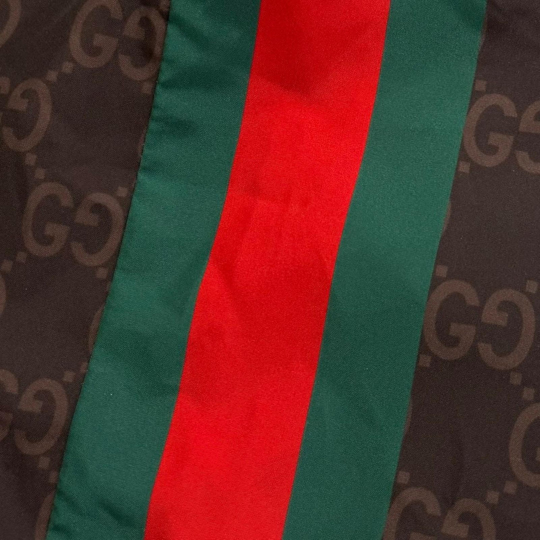 Pristine GUCCI Shorts GG Supreme Swim shorts Dark brown mens IT 50 796679