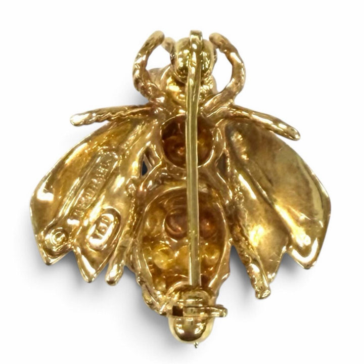 Great TIFFANY&Co. Brooch BEE (Bee) Ruby Yellow Gold 750(YG) Women