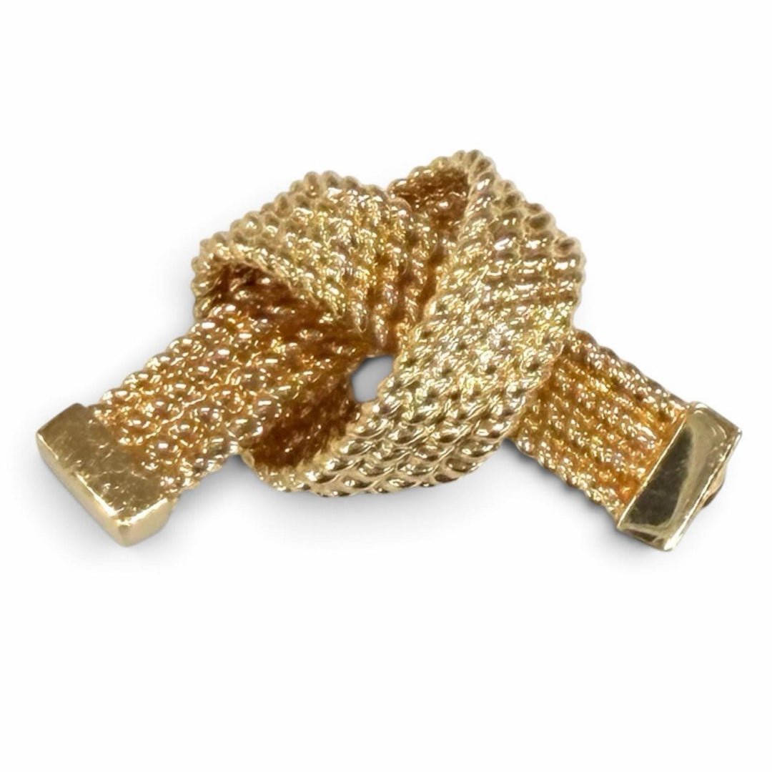 Great TIFFANY&Co. Brooch Twist rope gold 14K Women