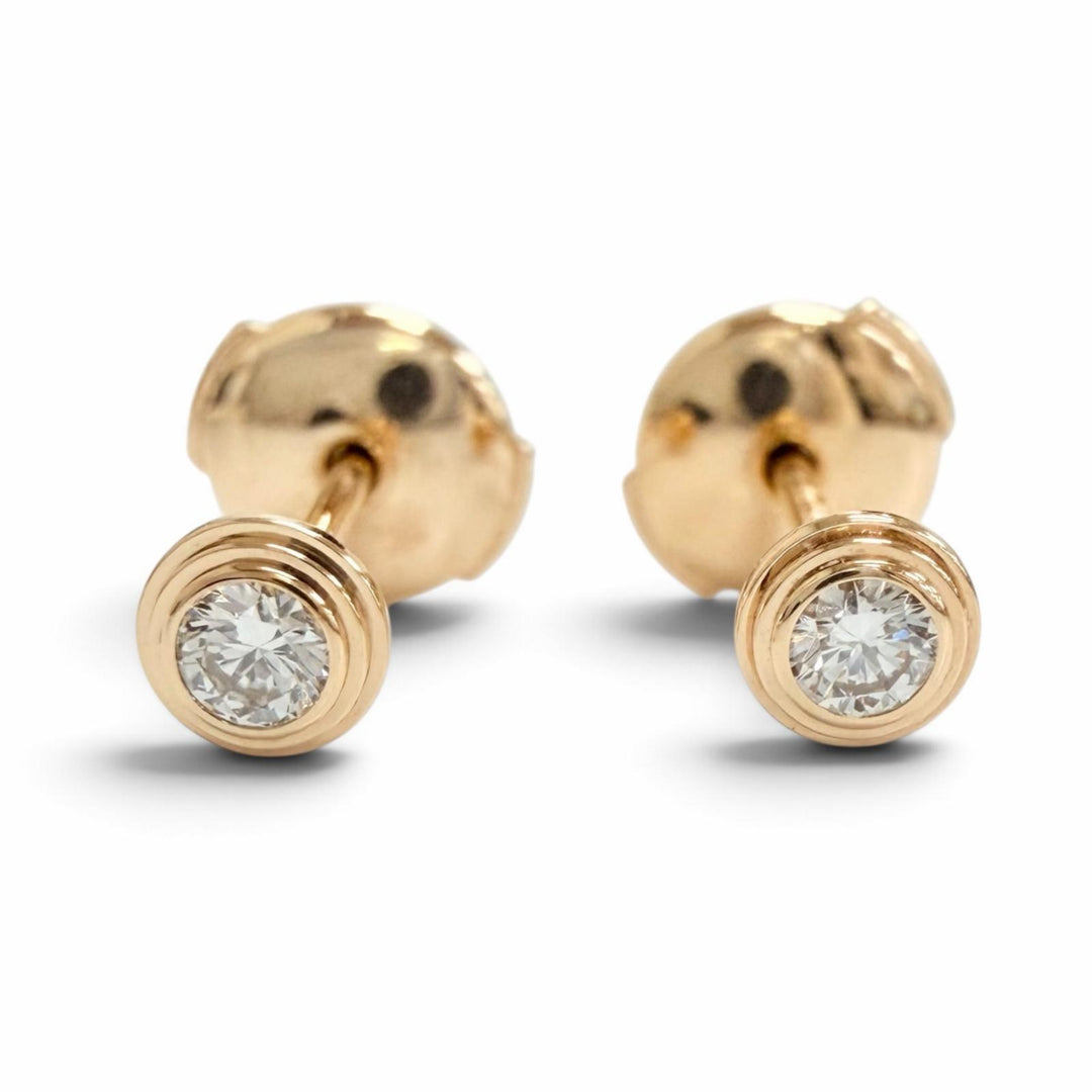 Great Cartier Pierce Amour XS Diamond Pink gold AU750 Women STE114