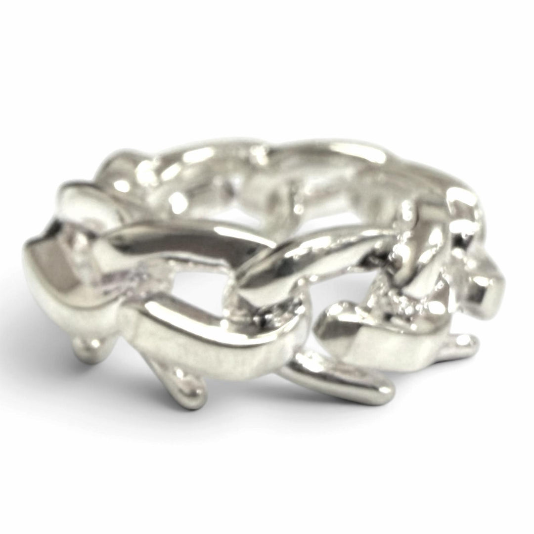 Excellent TIFFANY&Co. Ring ring Forge Link Silver AG925 mens 50