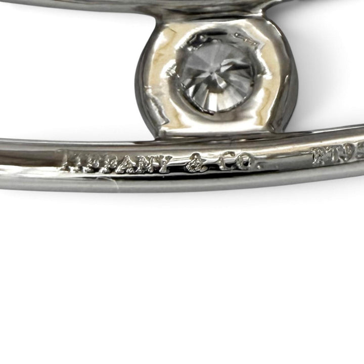 Excellent TIFFANY&Co. Ring ring Double wire 5P diamond Silver PT950 Women