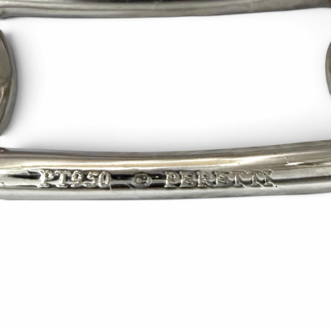 Excellent TIFFANY&Co. Ring ring Double wire 5P diamond Silver PT950 Women