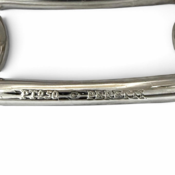 Excellent TIFFANY&Co. Ring ring Double wire 5P diamond Silver PT950 Women