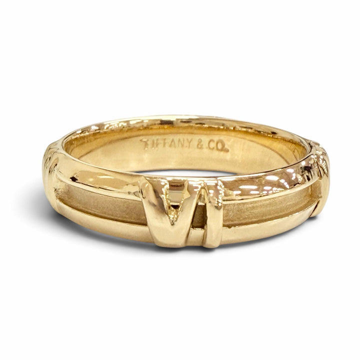 Excellent TIFFANY&Co. Atlas Numeric Ring 750(YG) K18 Yellow Gold 750 Women