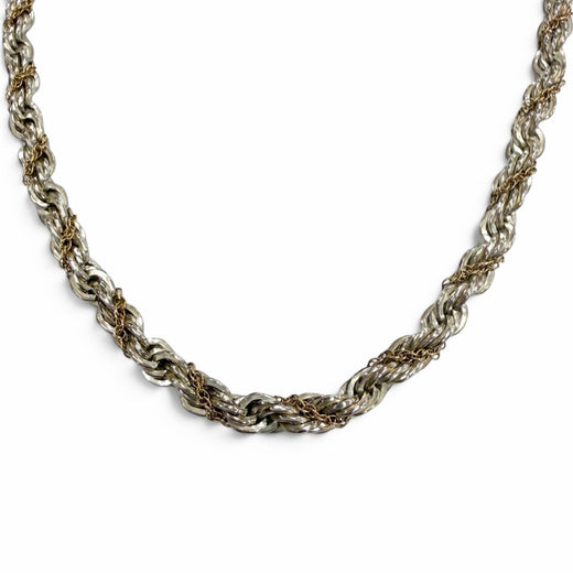 Very Good TIFFANY&Co. Necklace Twist Chain Combo Long Silver 925 mens