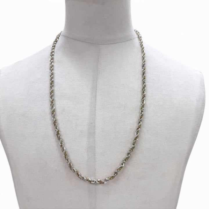 Very Good TIFFANY&Co. Necklace Twist Chain Combo Long Silver 925 mens