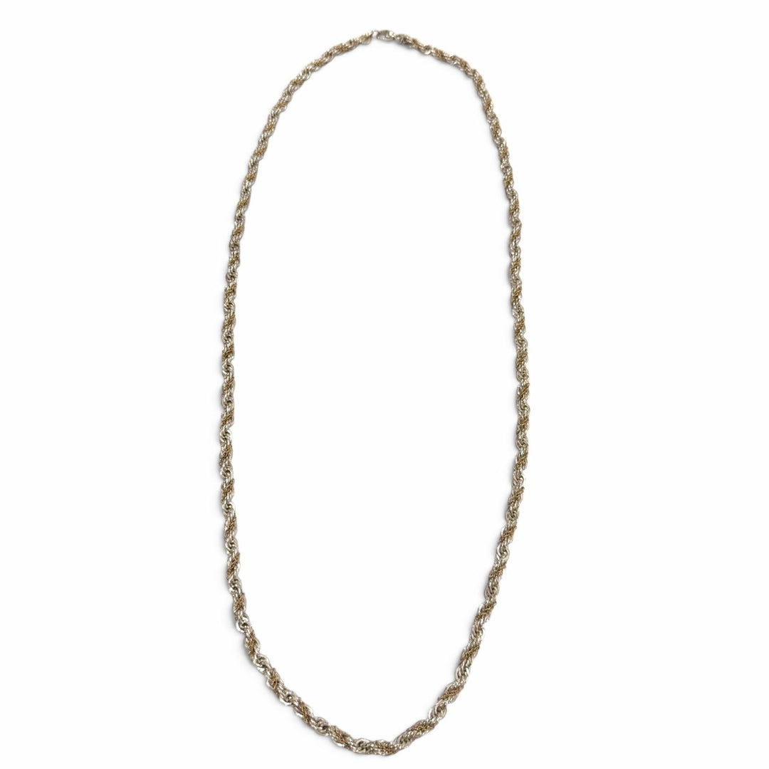 Very Good TIFFANY&Co. Necklace Twist Chain Combo Long Silver 925 mens