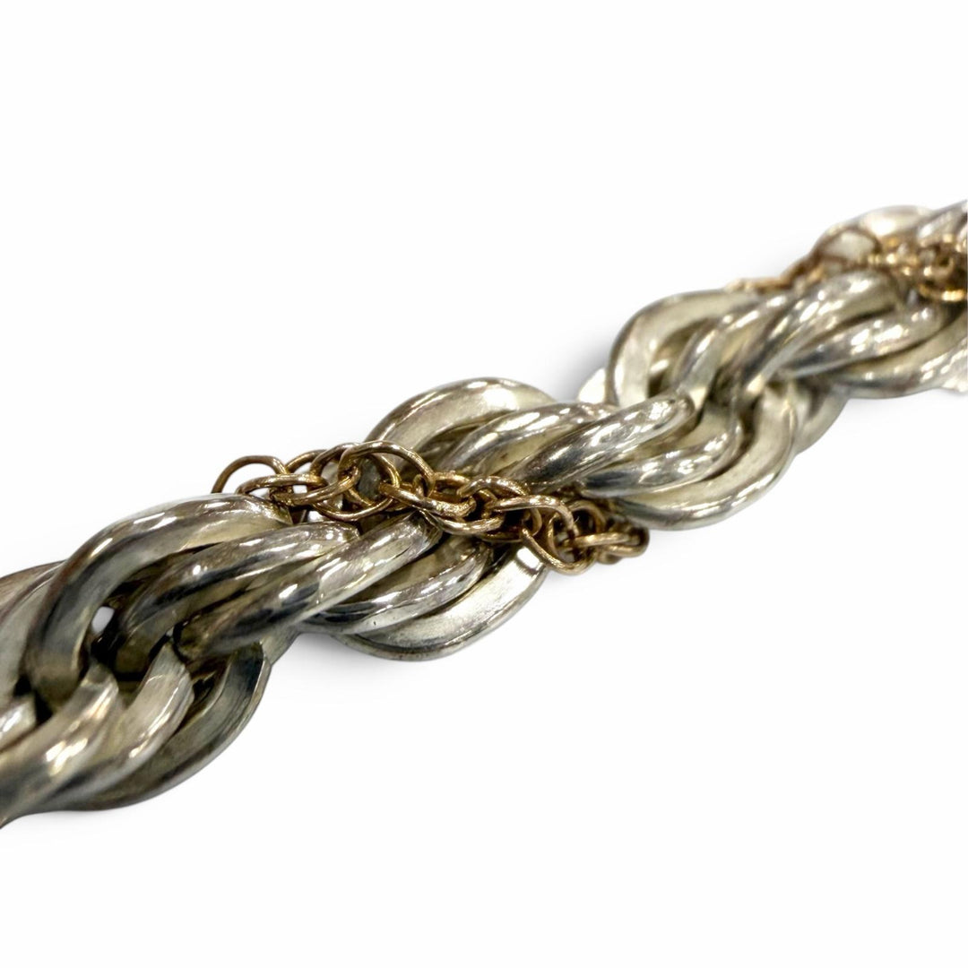 Very Good TIFFANY&Co. Necklace Twist Chain Combo Long Silver 925 mens