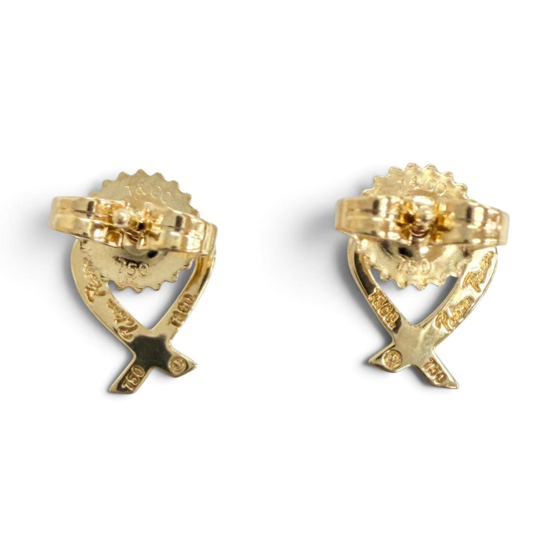 Excellent TIFFANY&Co. Pierce Rubbing Heart Pierce 750(YG) K18 Yellow Gold Women