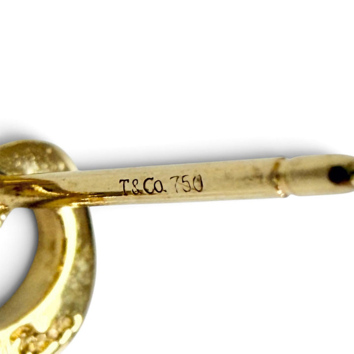 Excellent TIFFANY&Co. Pierce Rubbing Heart Pierce 750(YG) K18 Yellow Gold Women