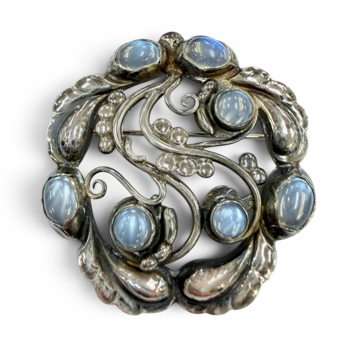 Great Georg Jensen Brooch Blossom Silver 925 Women 159