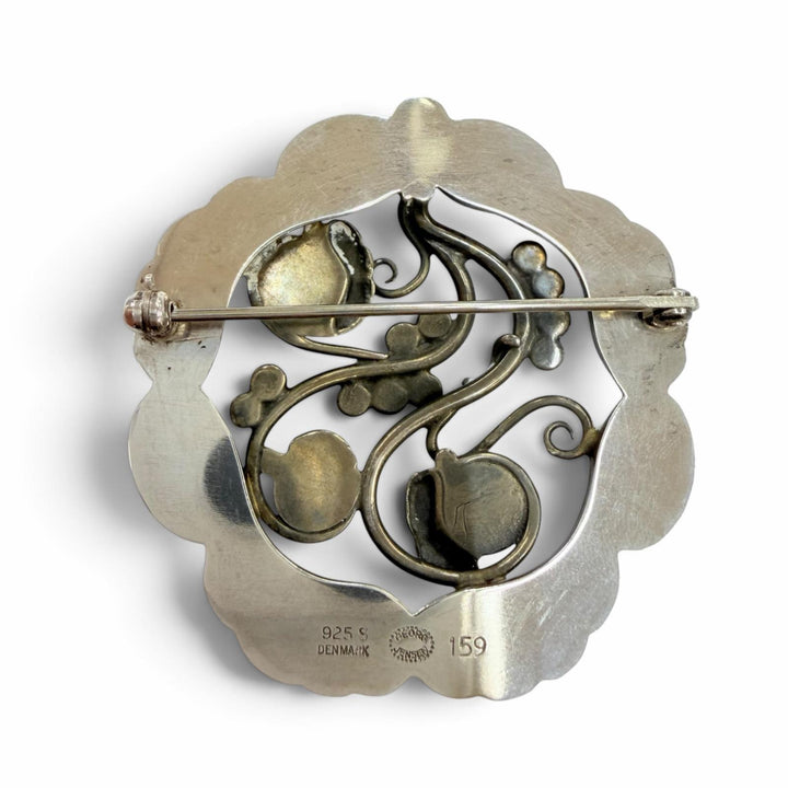 Great Georg Jensen Brooch Blossom Silver 925 Women 159