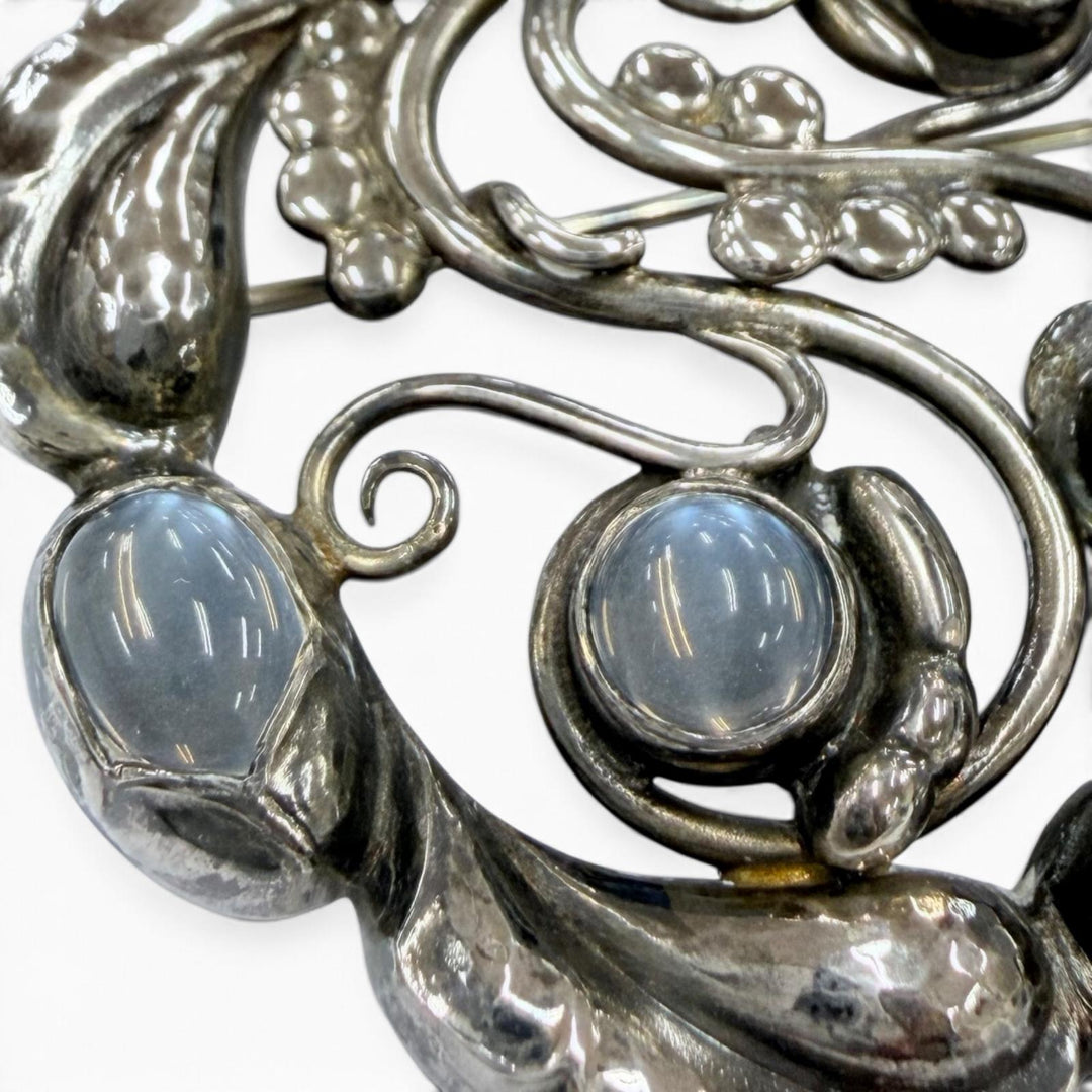 Great Georg Jensen Brooch Blossom Silver 925 Women 159
