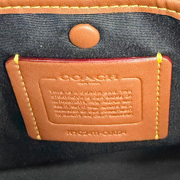 Excellent COACH Tote Bag Legacy Carryall 2-Way Leather Bag with Charm CU024