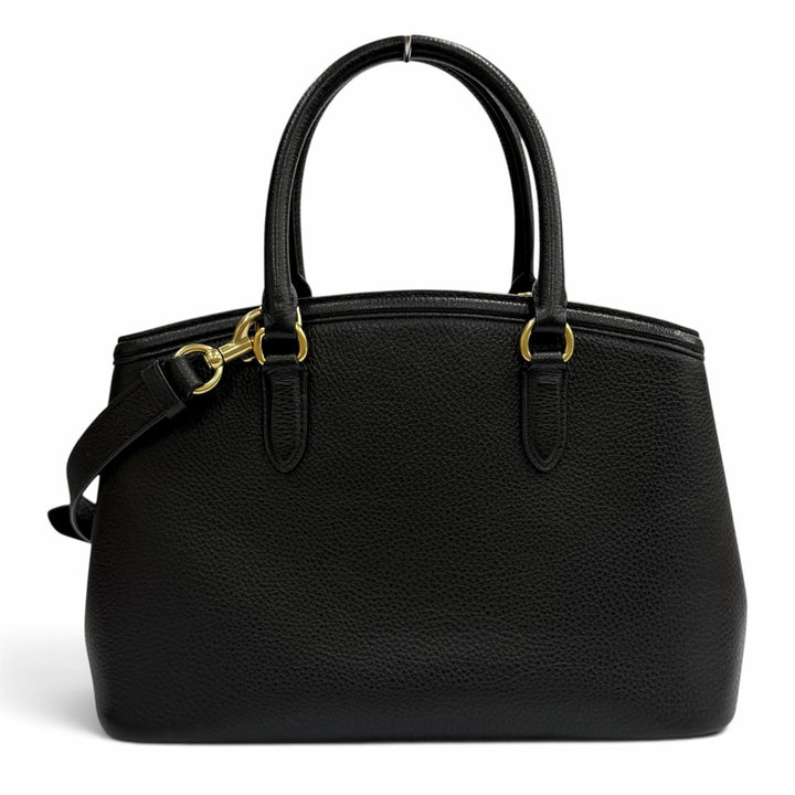 Excellent COACH Tote Bag Legacy Carryall 2-Way Leather Bag with Charm CU024