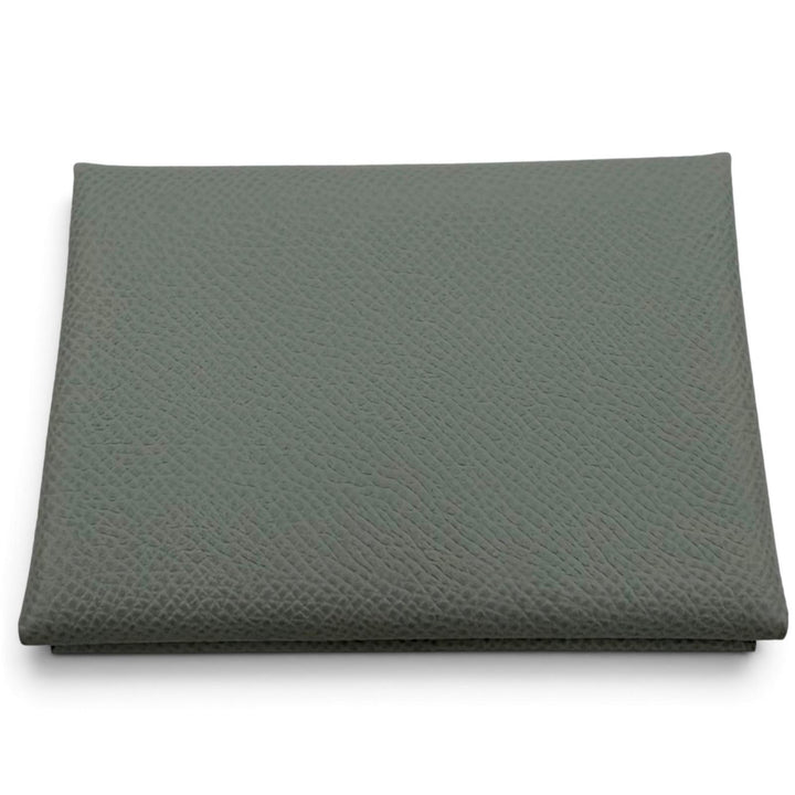 Pristine HERMES Bifold Wallet Calvi duo Serie Metal Epsom Leather Women