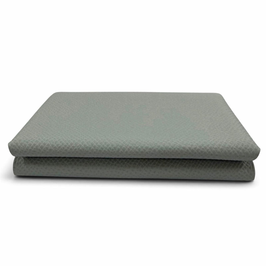 Pristine HERMES Bifold Wallet Calvi duo Serie Metal Epsom Leather Women