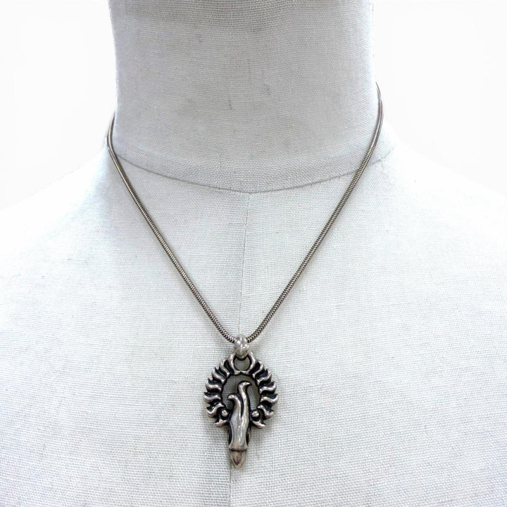 Great LONE ONES Necklace Thunderbird Pendant Snake Chain Silver 925 mens S