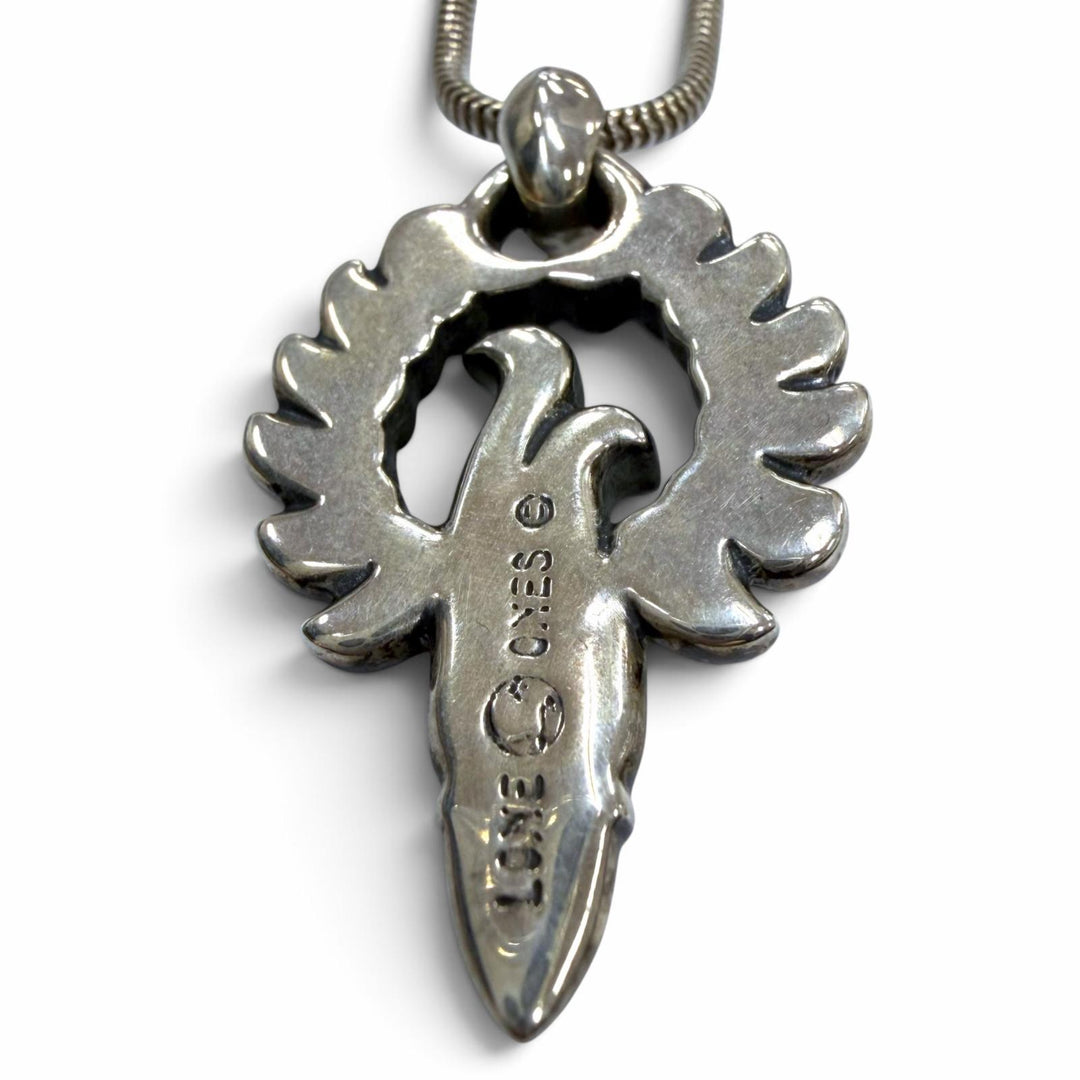 Great LONE ONES Necklace Thunderbird Pendant Snake Chain Silver 925 mens S