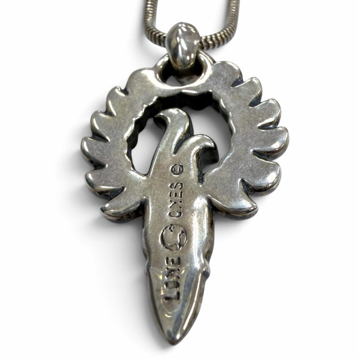 Great LONE ONES Necklace Thunderbird Pendant Snake Chain Silver 925 mens S