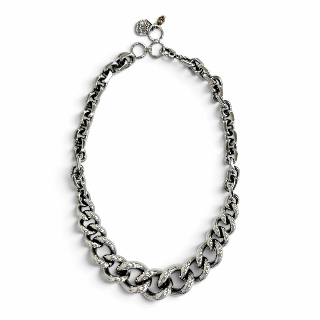 Great Alexander McQueen Necklace Short Chain Necklace With skull Silver mens