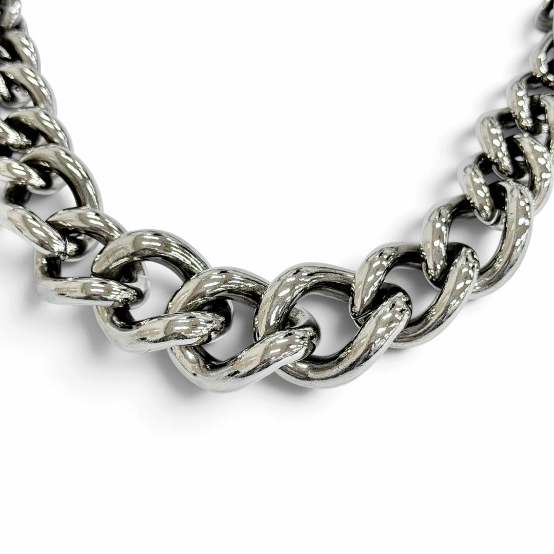 Great Alexander McQueen Necklace Short Chain Necklace With skull Silver mens