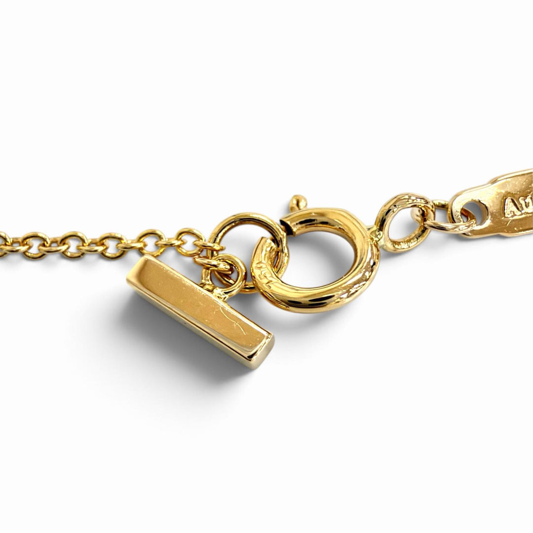 Excellent TIFFANY&Co. T Smile Mini Necklace 750(PG) Pink gold AU750 Women