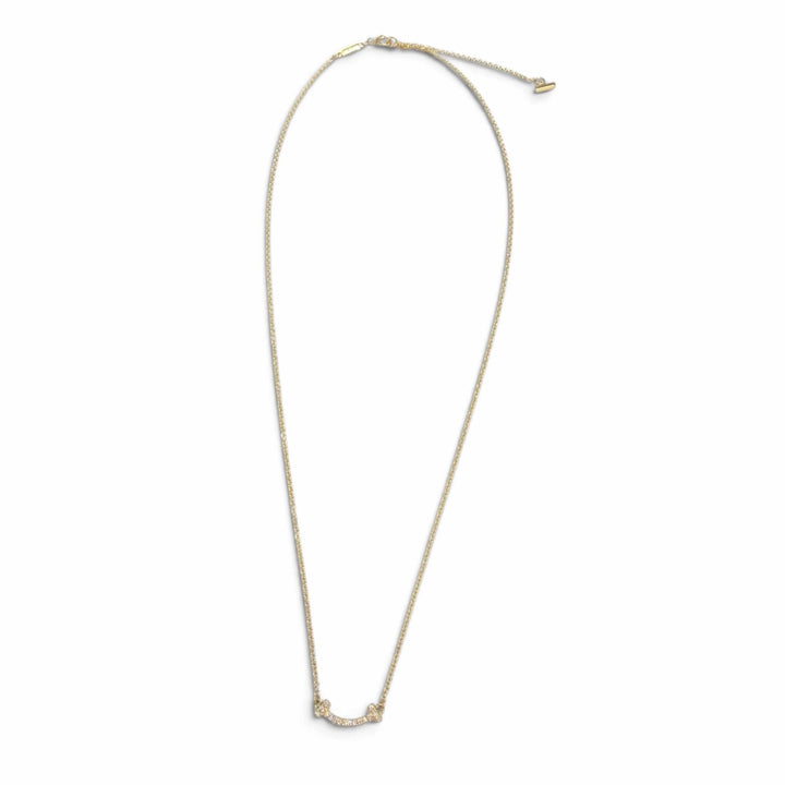 Excellent TIFFANY&Co. Necklace Smile Mini Diamond Pendant Yellow Gold AU750