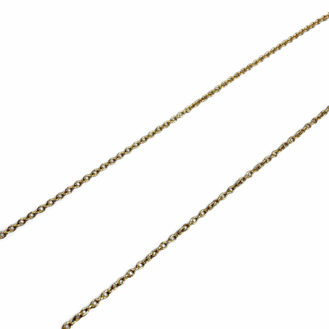 Excellent TIFFANY&Co. Necklace Smile Mini Diamond Pendant Yellow Gold AU750