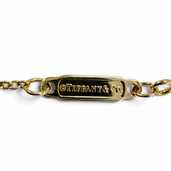 Excellent TIFFANY&Co. Necklace Smile Mini Diamond Pendant Yellow Gold AU750