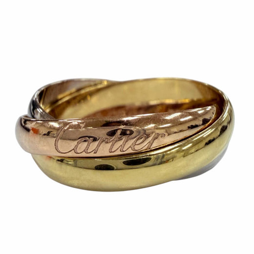 Excellent Cartier ring Trinity ring SM Three color gold Yellow Gold AU750 48