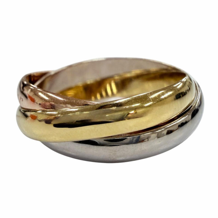 Excellent Cartier ring Trinity ring SM Three color gold Yellow Gold AU750 48