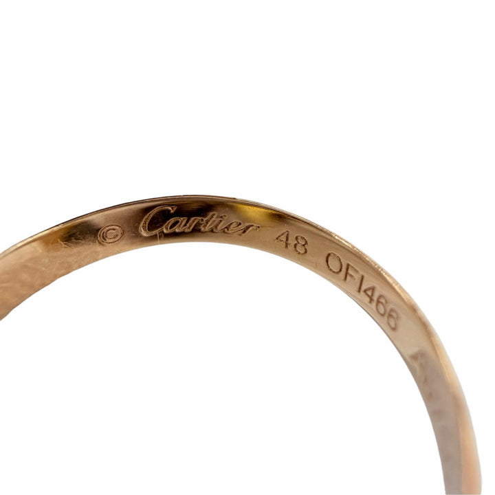 Excellent Cartier ring Trinity ring SM Three color gold Yellow Gold AU750 48