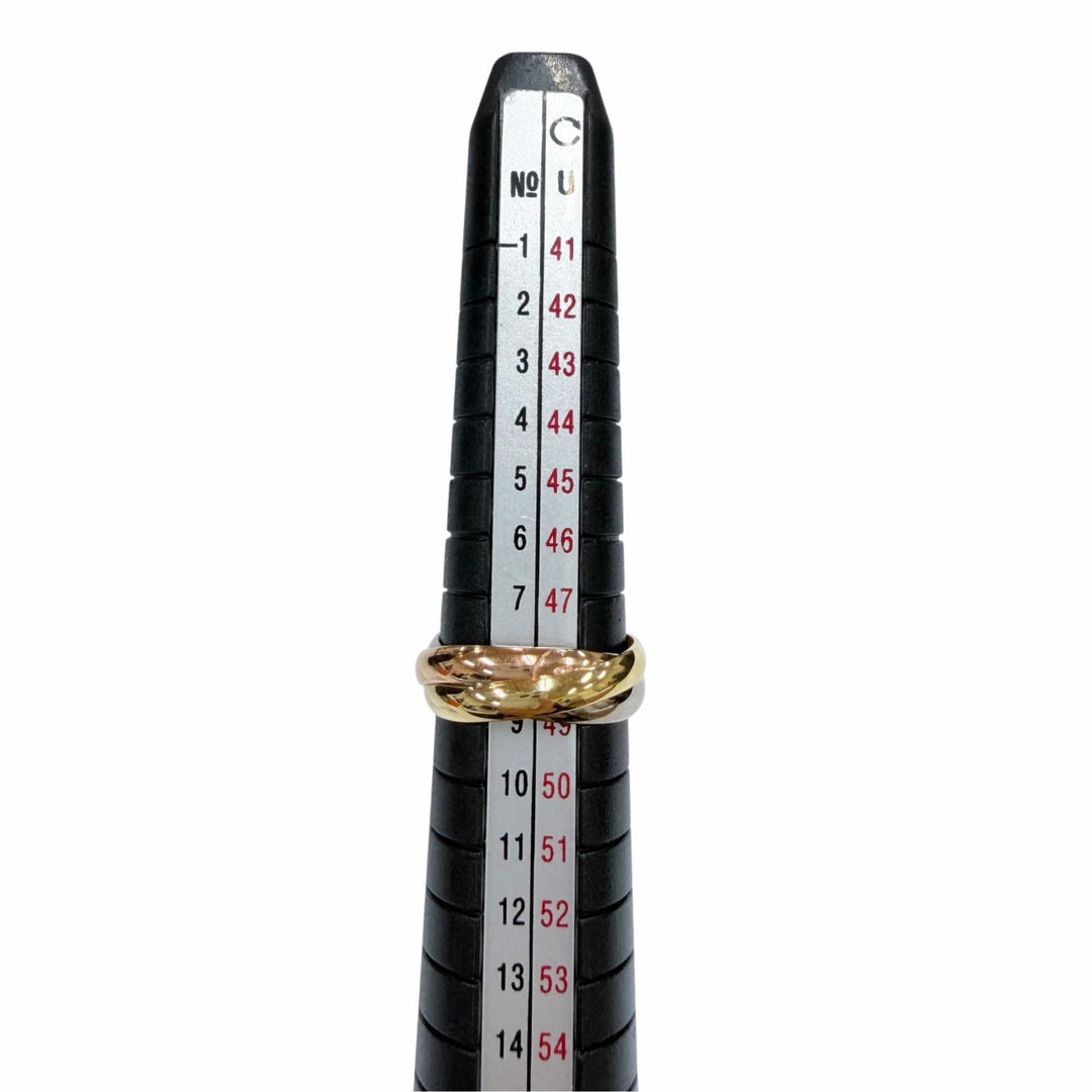 Excellent Cartier ring Trinity ring SM Three color gold Yellow Gold AU750 48