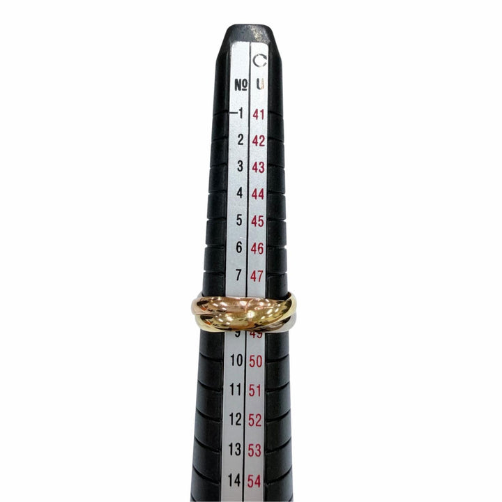 Excellent Cartier ring Trinity ring SM Three color gold Yellow Gold AU750 48