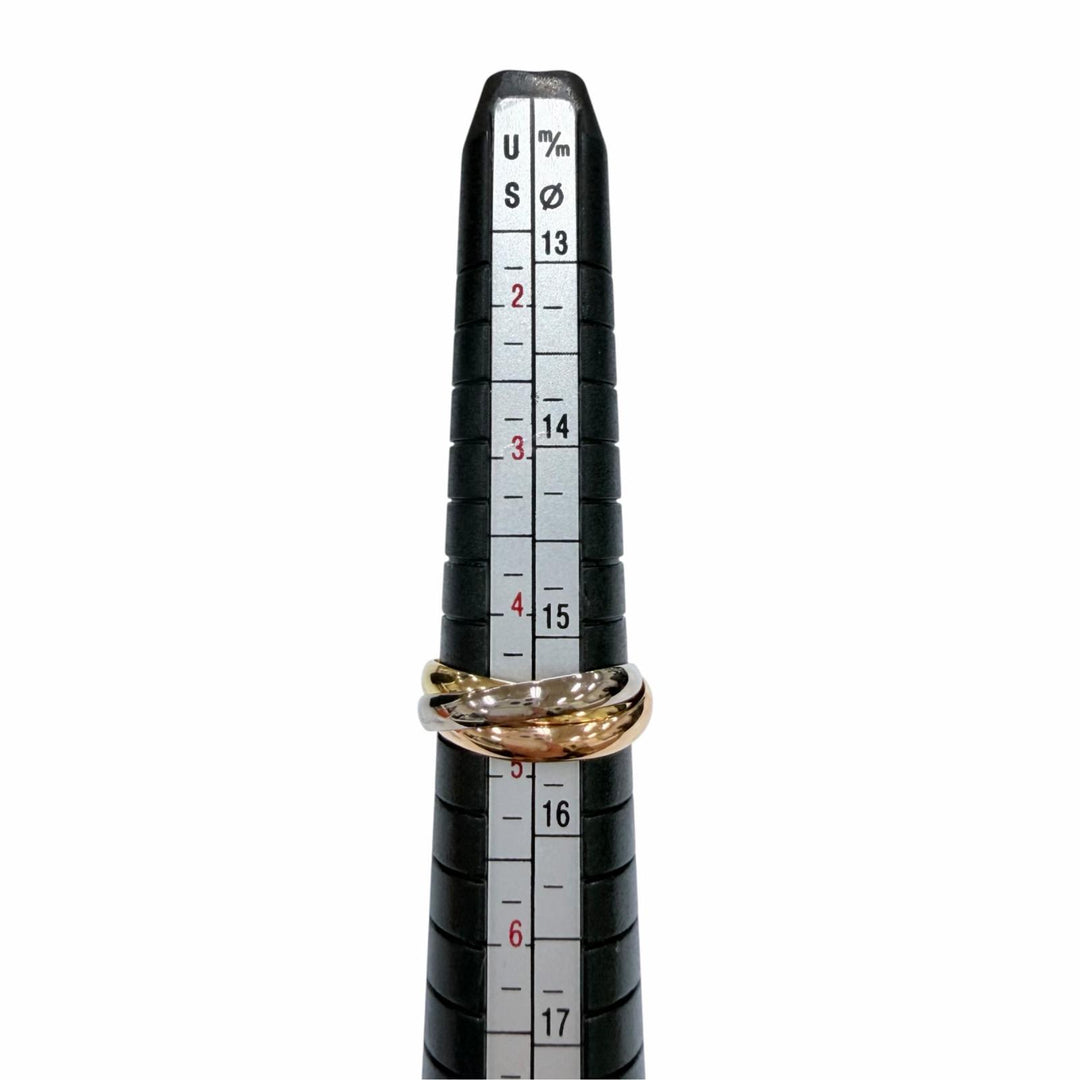 Excellent Cartier ring Trinity ring SM Three color gold Yellow Gold AU750 48