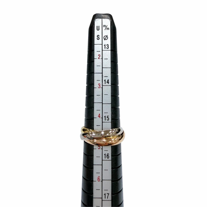 Excellent Cartier ring Trinity ring SM Three color gold Yellow Gold AU750 48