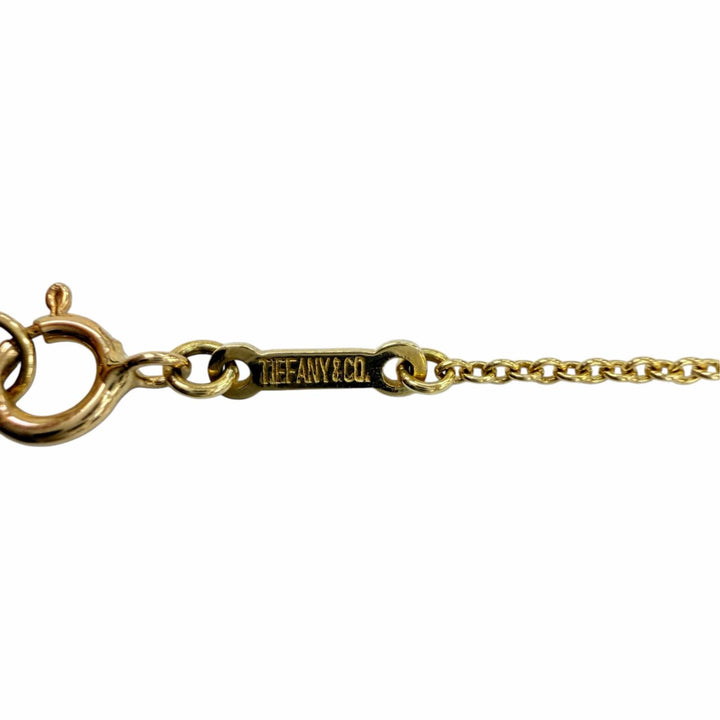 Excellent TIFFANY&Co. Necklace Bird Cross Pendant Yellow Gold 750 Women